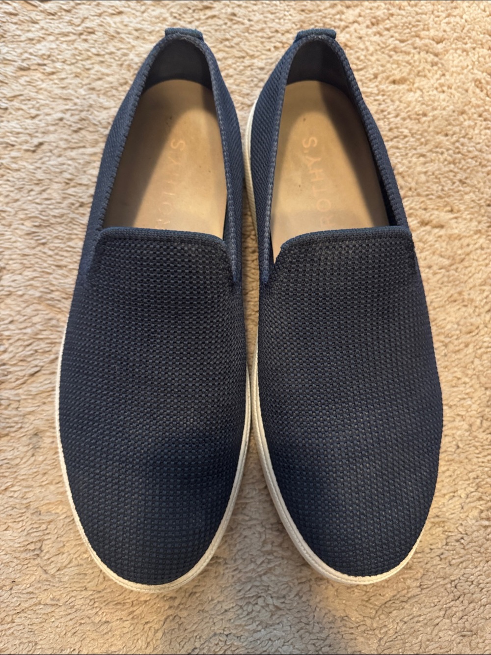 Rothy's Navy Knit Slip-On Loafers